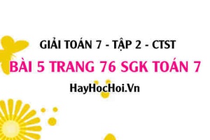 Giải bài 5 trang 76 Toán 7 tập 2 SGK Chân trời sáng tạo